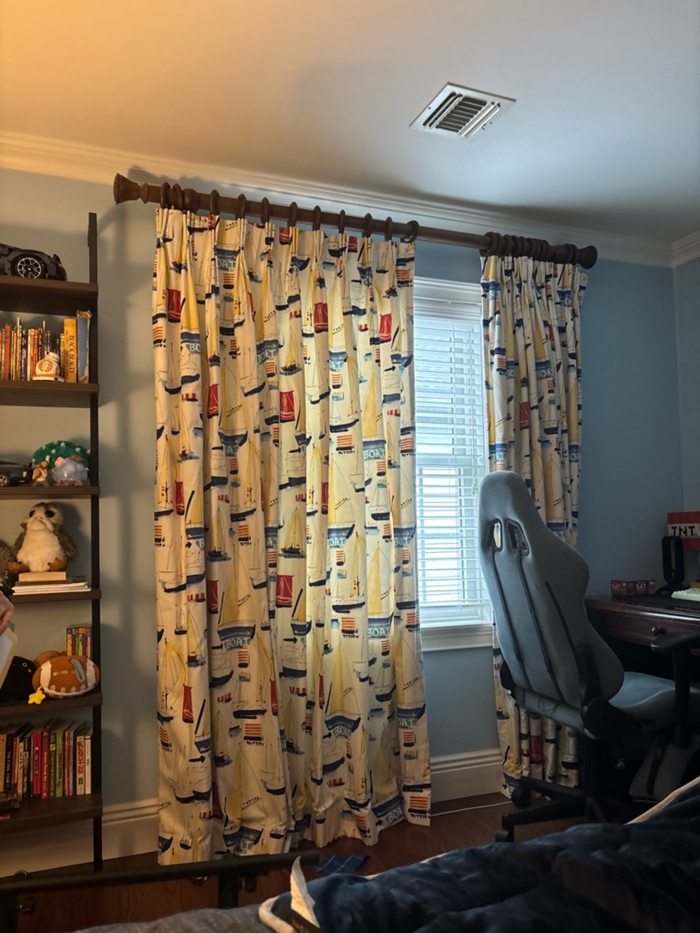 Nautical Print Cream Window Curtains - Home Accents